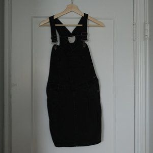 ASOS // DENIM Overall Dress in Washed Black